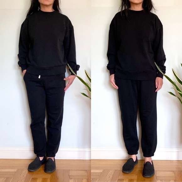 Everlane Sweatpants Black The Track Organic Cotton High Rise Jogger NEW. - Picture 14 of 14